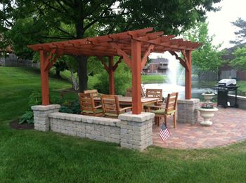 Picnic area with pergola